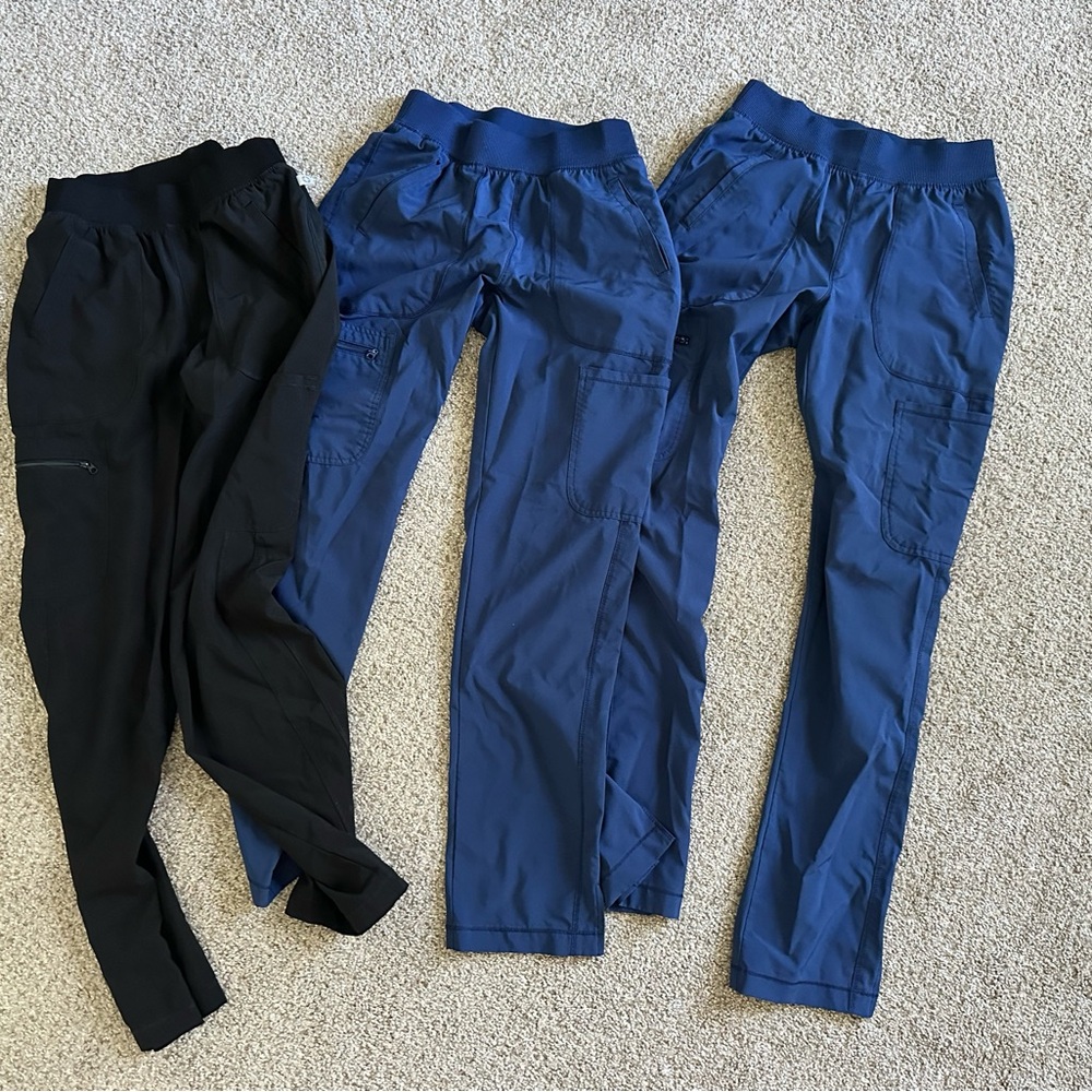 Set of Black and Blue scrub pants. Cherokee infinity